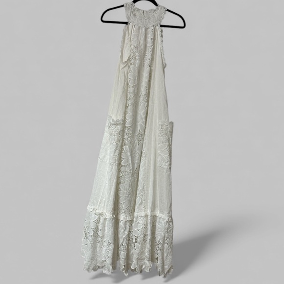 Just Me Dresses & Skirts - Just Me White Lace Boho Capri Maxi Dress